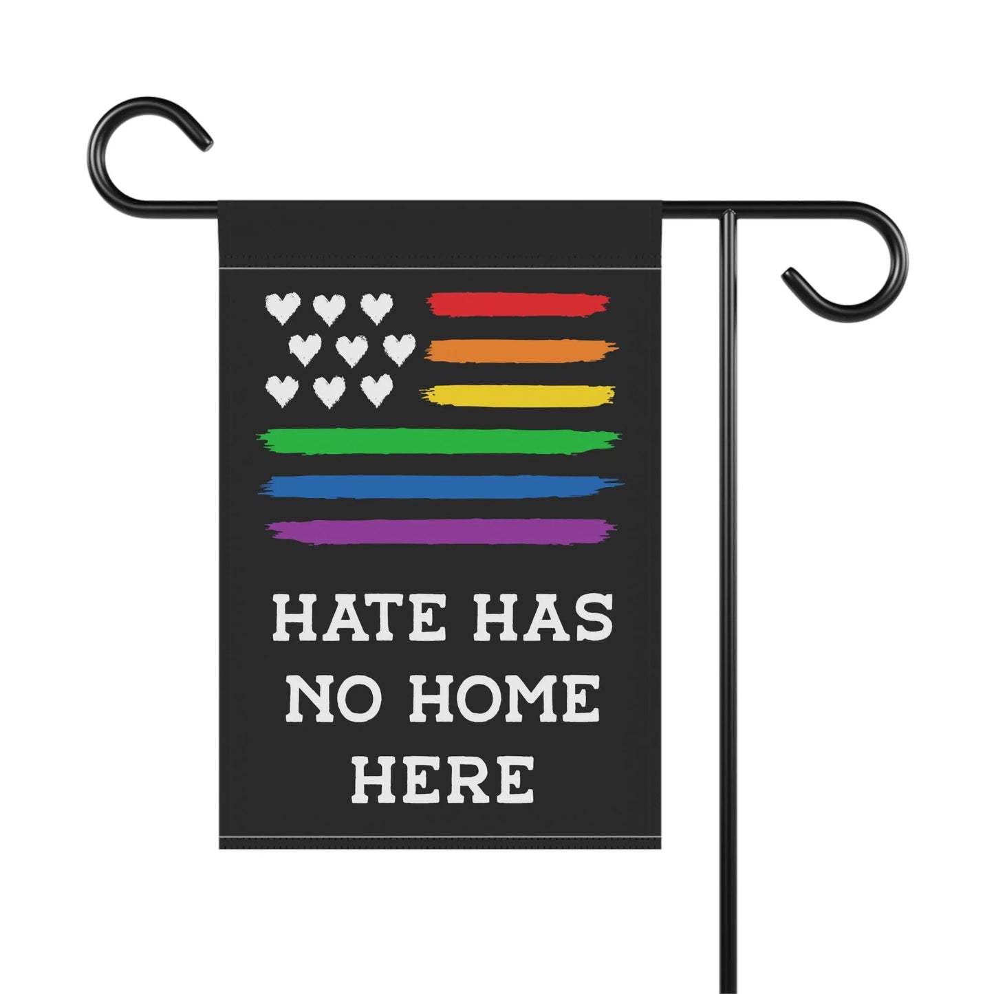 Hate Has No Home Here Garden Flag, Rebel Girl Rampage, Home Decor, Flags, Designs By Annie, Pride