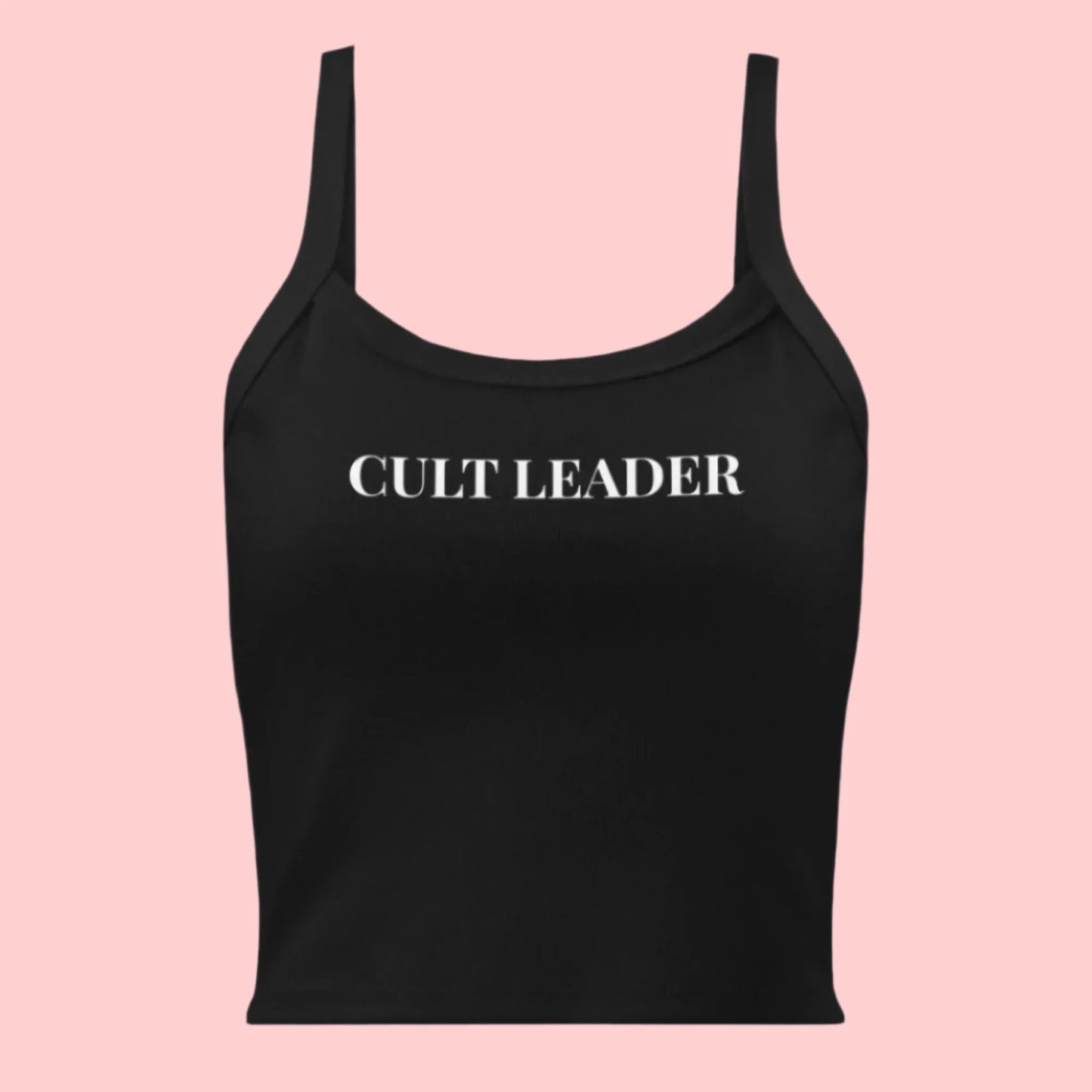 Cult Leader Women’s Crop Micro Rib Tank Top, witchy girl, Sassy designs, Rebel Girl Rampage
