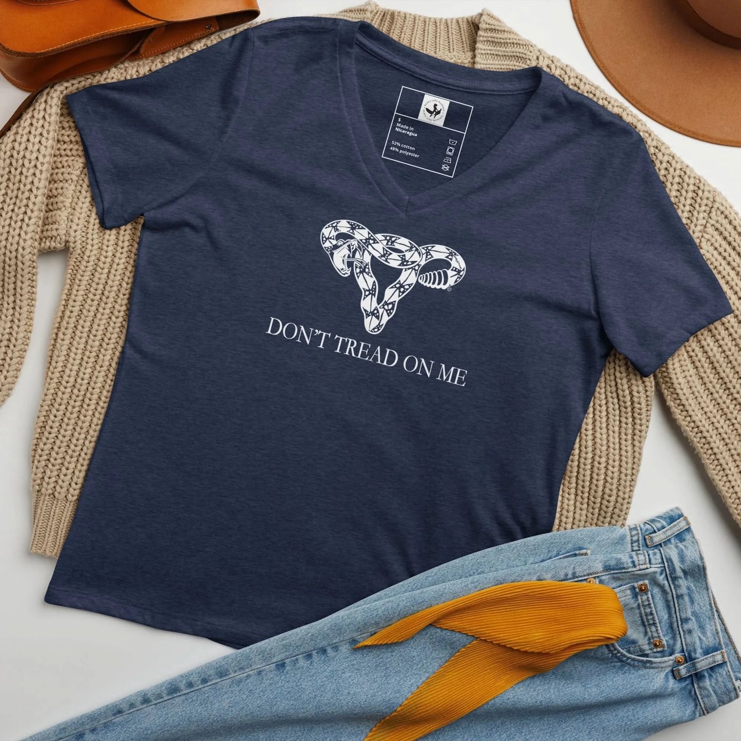 Don't tread on me rattlesnake uterus graphic t shirt, women's rights, reproductive rights, my body my choice, Rebel Girl Rampage