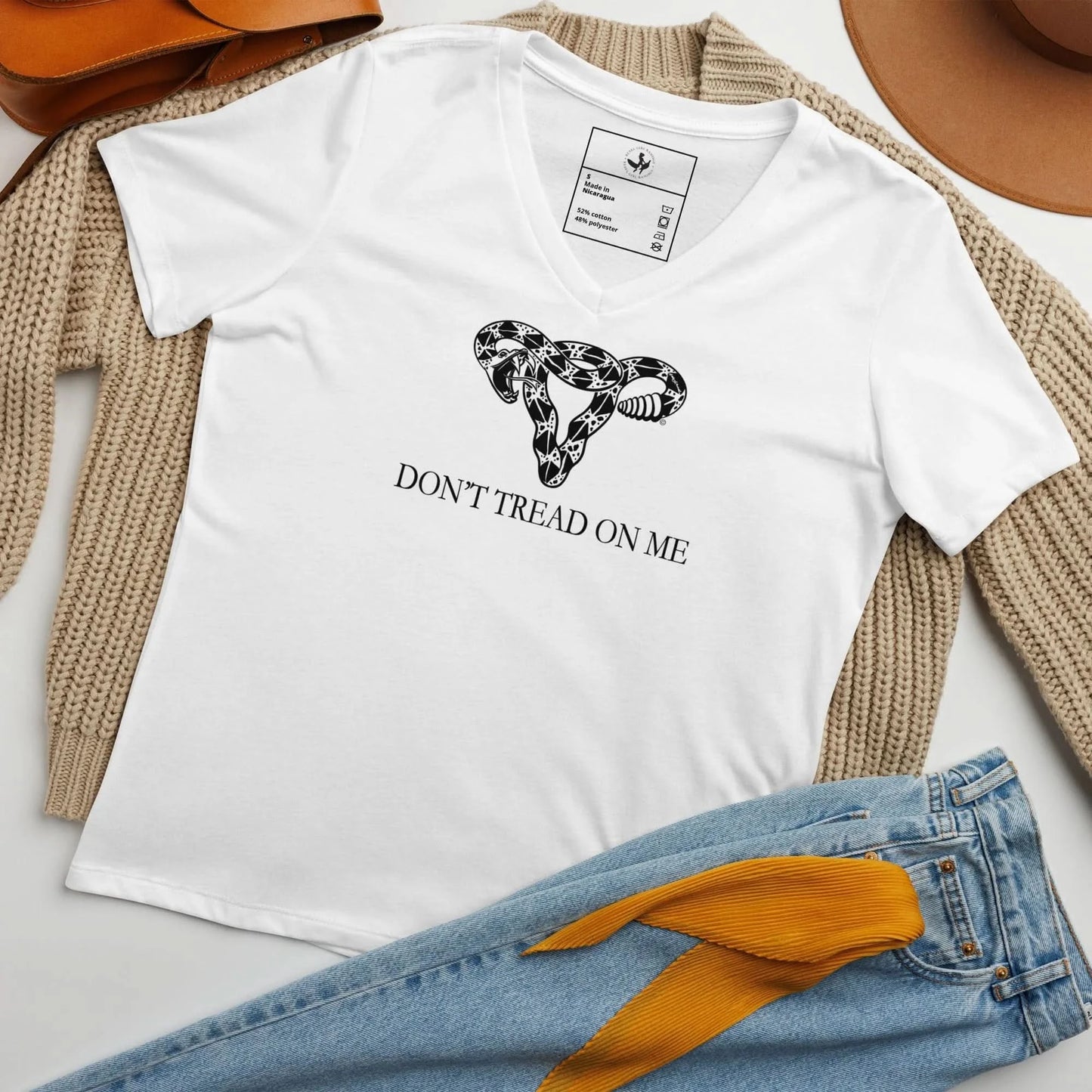 Don't tread on me rattlesnake uterus graphic t shirt, women's rights, reproductive rights, my body my choice, Rebel Girl Rampage