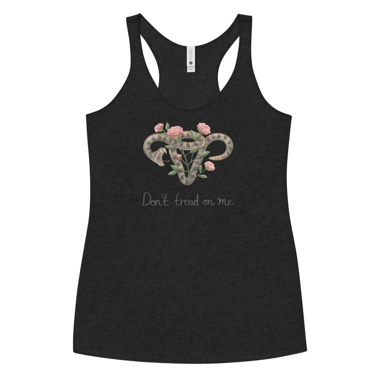 Don’t Tread On Me Uterus with Flowers Racerback Tank - Rebel Girl Rampage