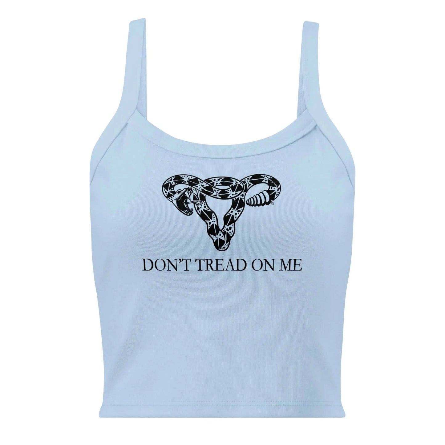 Don’t Tread On Me Feminist Uterus Crop Micro Rib Tank Top, Pro Choice Gadsden, Women’s Abortion Rights, Anne Lesniak, Rebel Girl Rampage 