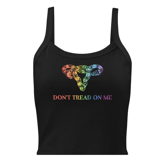 Don’t Tread On Me Rainbow Uterus Micro Rib Crop Tank Top, Pride, LGBTQ, Equality, Anne Lesniak, Rebel Girl Rampage 