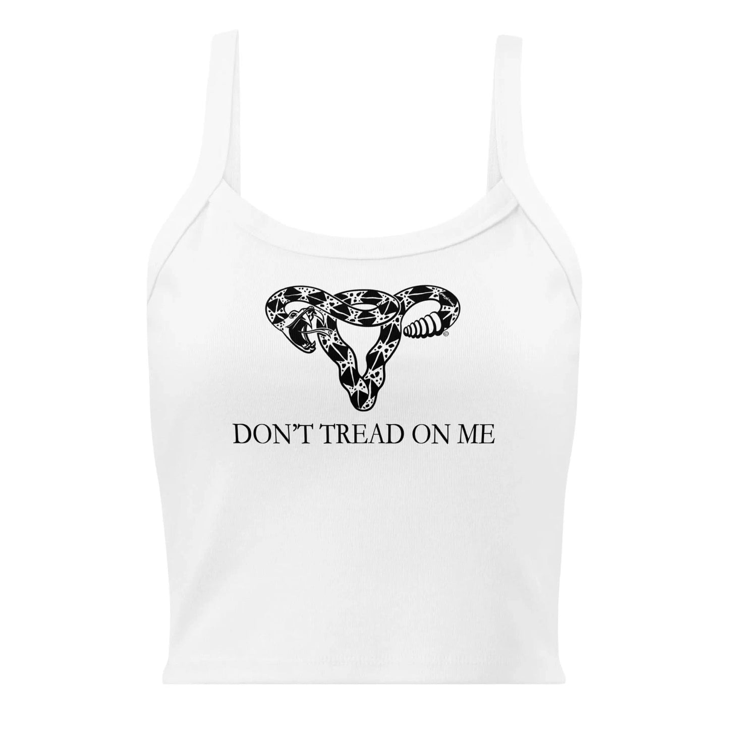 Don’t Tread On Me Feminist Uterus Crop Micro Rib Tank Top, Pro Choice Gadsden, Women’s Abortion Rights, Anne Lesniak, Rebel Girl Rampage 
