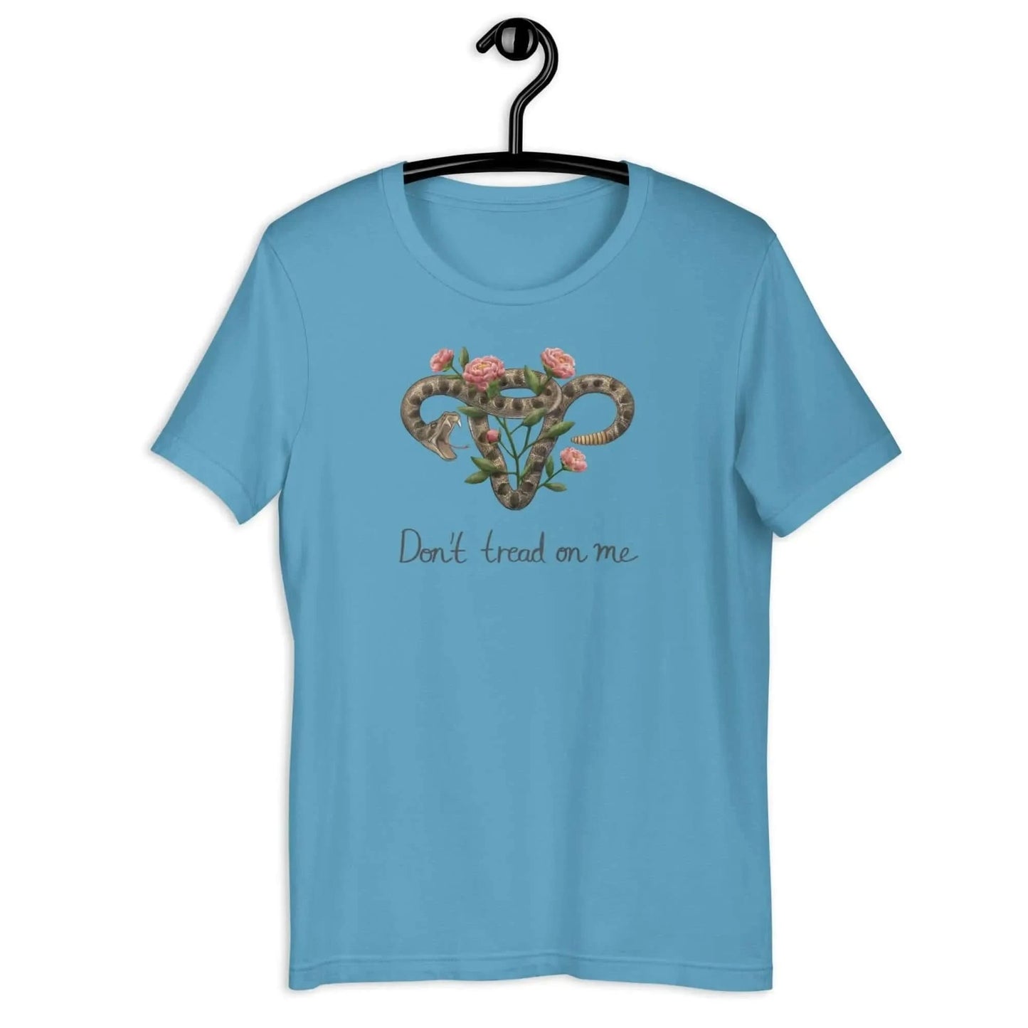 Don’t Tread on Me Uterus Snake with Flowers Pro Choice Abortion Rights Unisex T-Shirt, Rebel Girl Rampage