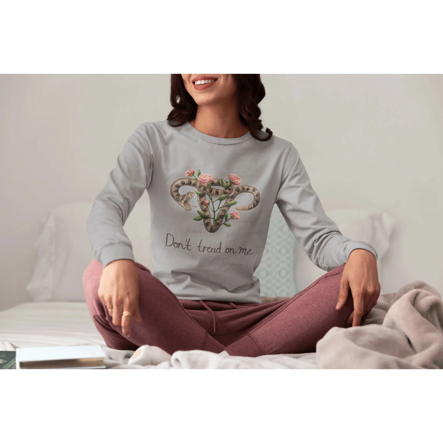 Pro Choice Don’t Tread On Me Uterus With Flowers Unisex Long Sleeve  Abortion Rights Texas  Ovaries, Rebel Girl Rampage