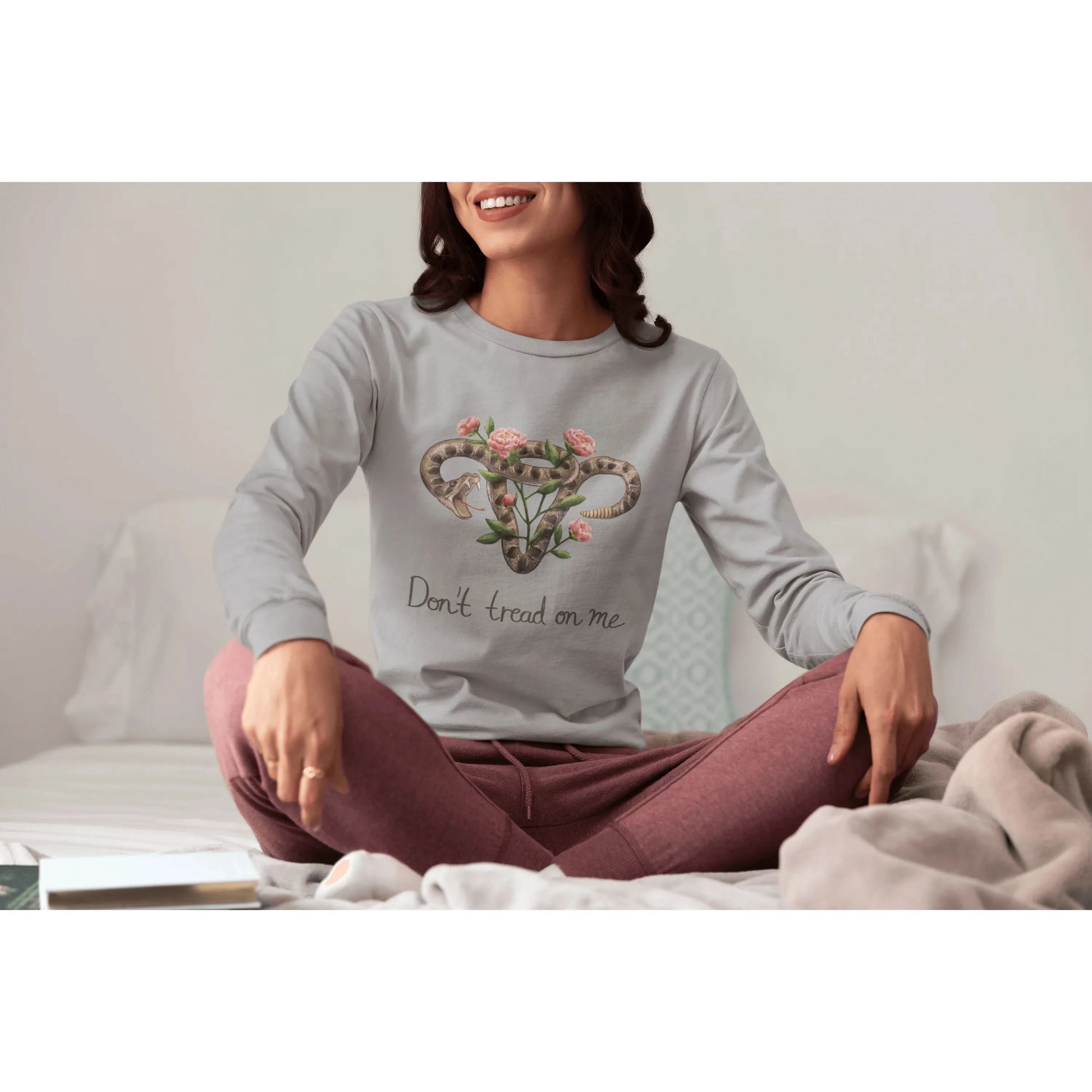 Pro Choice Don’t Tread On Me Uterus With Flowers Unisex Long Sleeve  Abortion Rights Texas  Ovaries, Rebel Girl Rampage