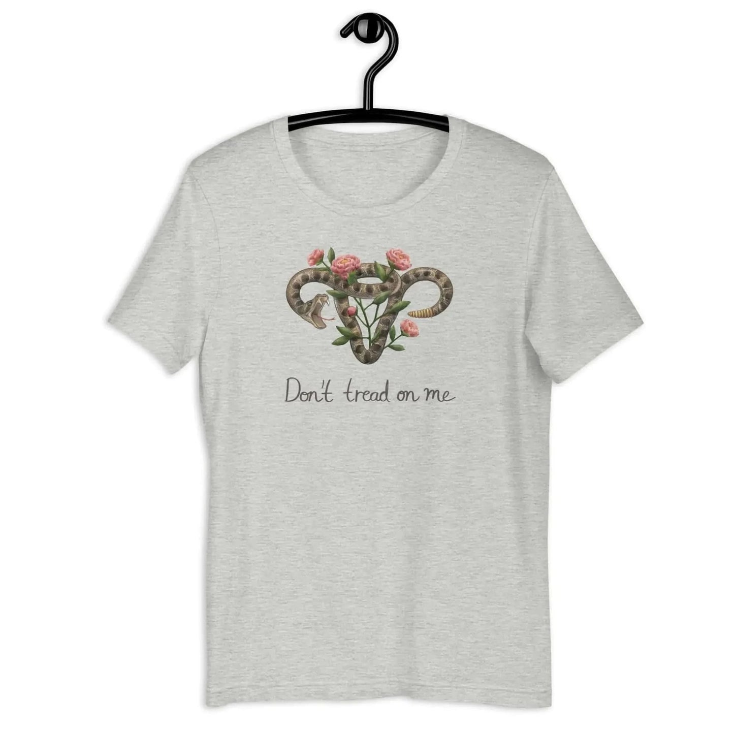 Don’t Tread on Me Uterus with Flowers Unisex T-Shirt, T-Shirts, Shirts & Tops, Allison Wong, DTOM, Rebel Girl Rampage