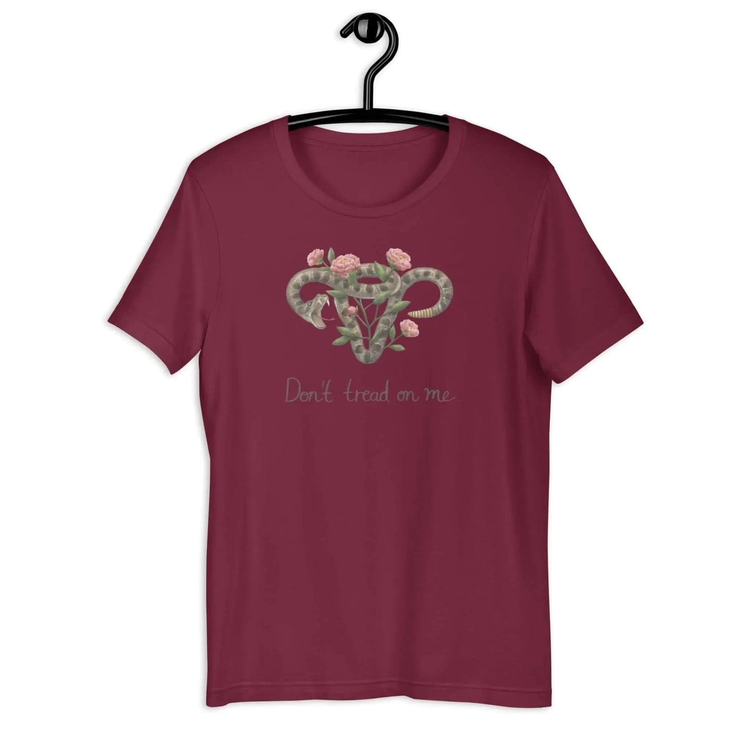 on’t Tread on Me Uterus with Flowers Unisex T-Shirt, T-Shirts, Shirts & Tops, Allison Wong, DTOM, Rebel Girl Rampage