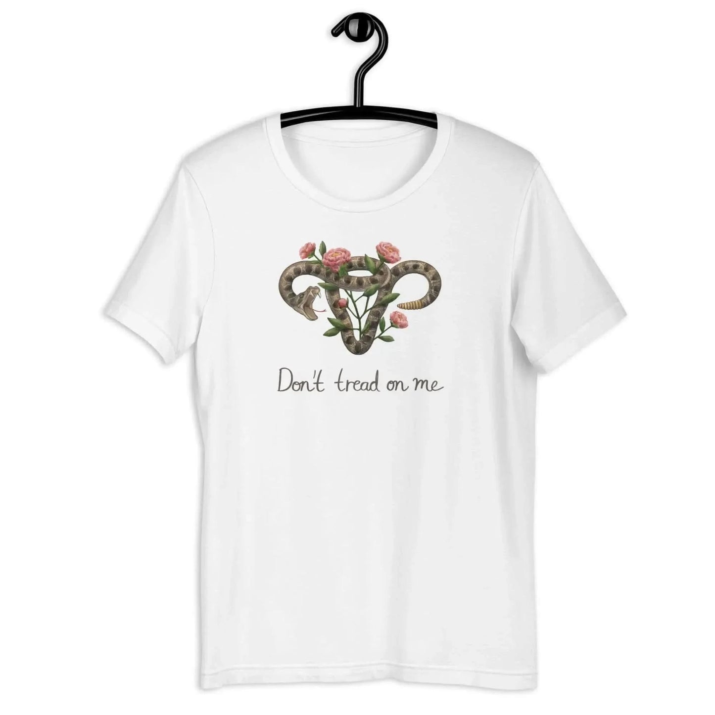on’t Tread on Me Uterus with Flowers Unisex T-Shirt, T-Shirts, Shirts & Tops, Allison Wong, DTOM, Rebel Girl Rampage