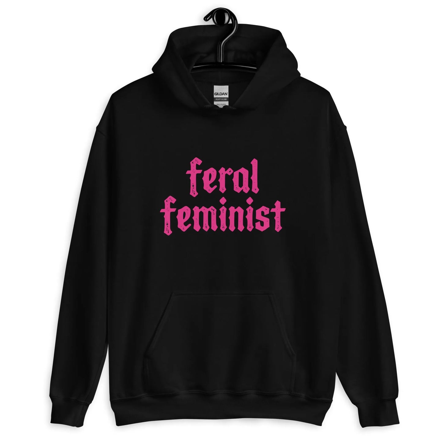 Feral Feminist graphic hoodie, badass, baddie, feral era, wild, rewilding, feminism, feminist, empowerment, Rebel Girl Rampage
