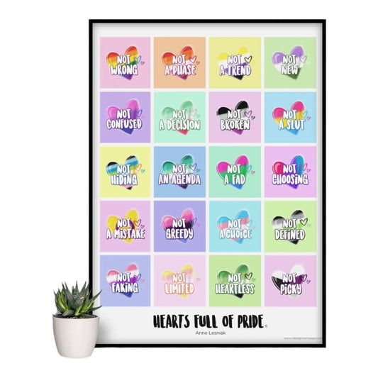 Hearts Full Of Pride Art Print at Rebel Girl Rampage 