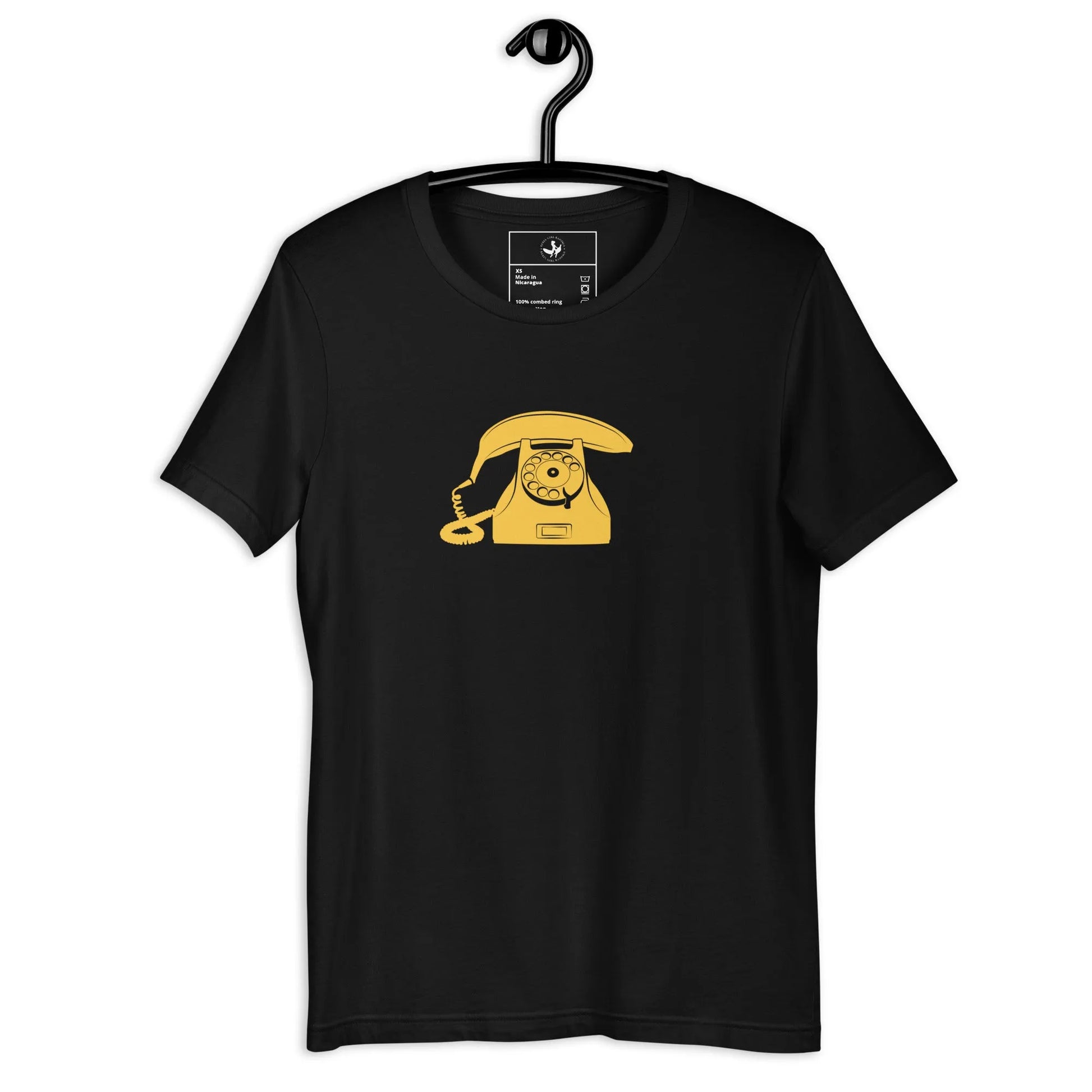 Retro Banana Phone Unisex T-Shirt, vintage telephone graphic art, Rebel Girl Rampage