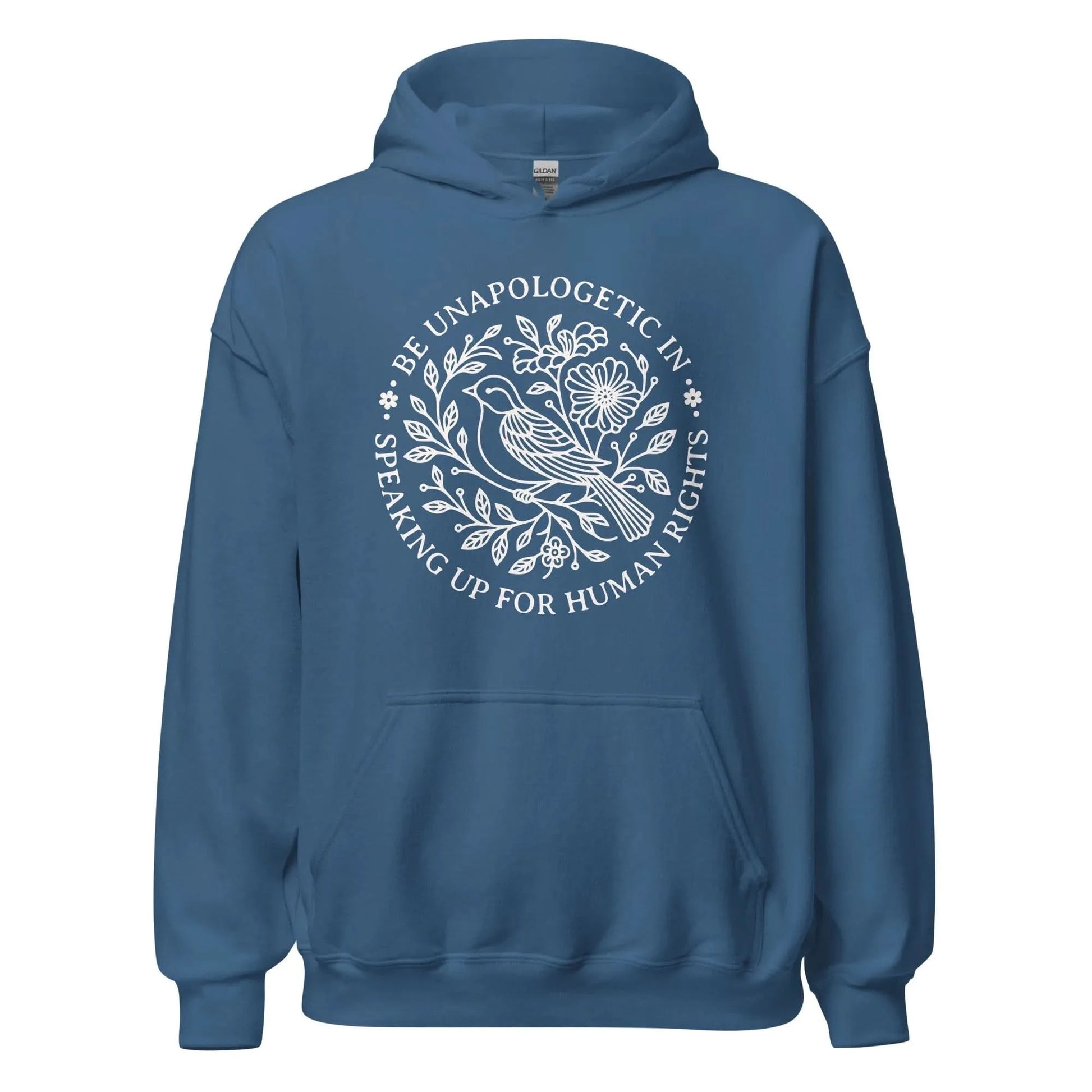 Be unapologetic in speaking up for human rights unisex bird and flowers hoodie, protest clothes, solidarity, ally, equal rights, Rebel Girl Rampage