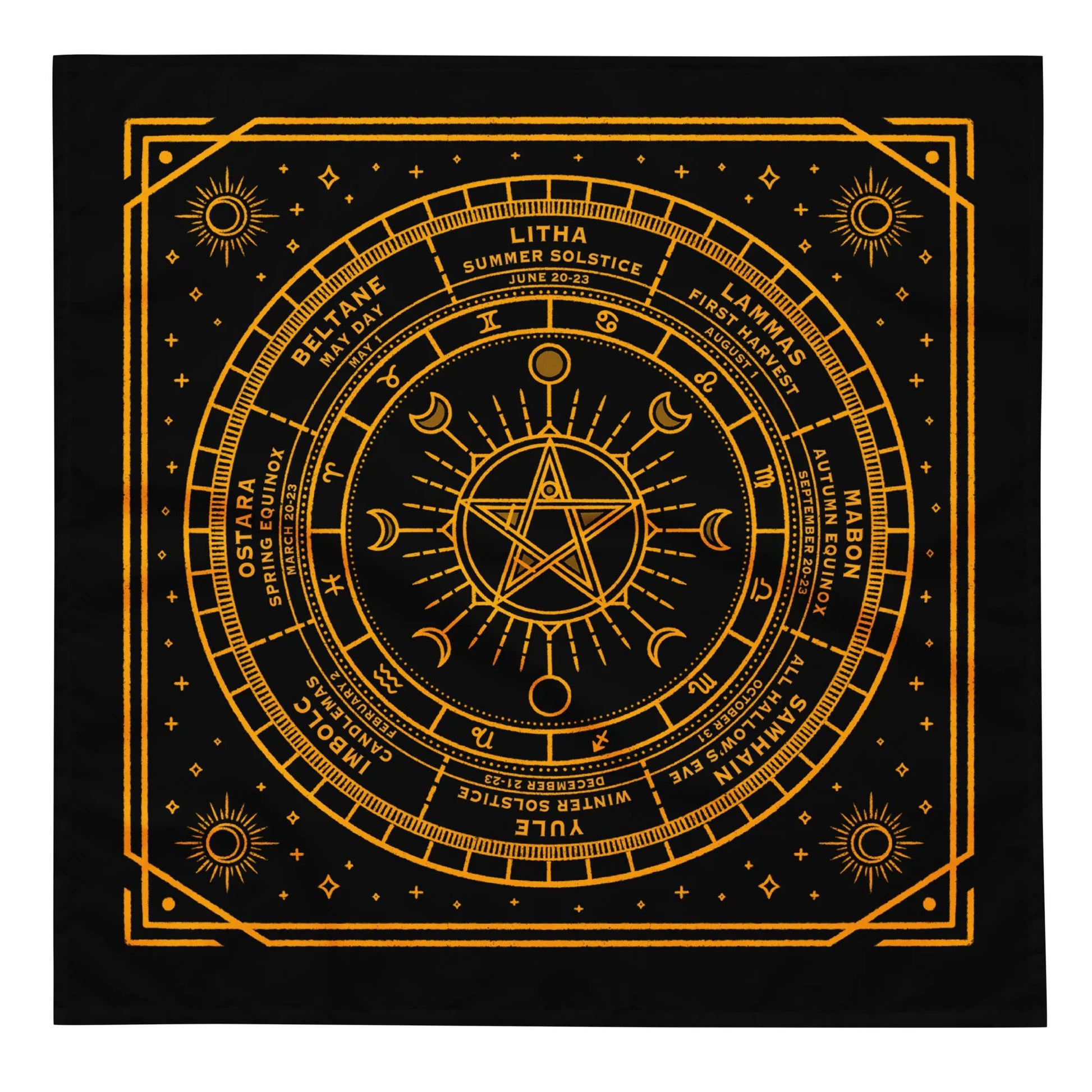 Season of the witch Beltane  pagan goddess calendar magick seasons bandana pets dogs 