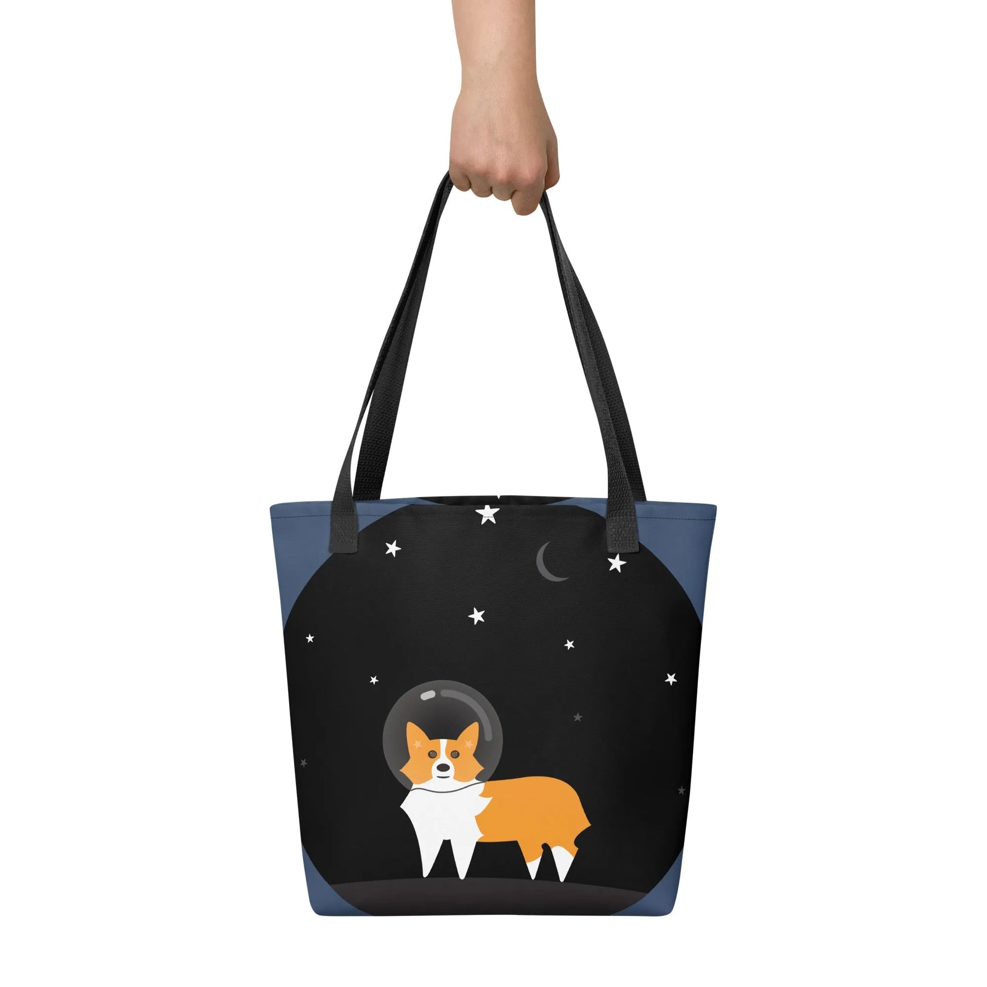 Astro Outer Space Corgi Puppy Rescue Dog  Reusable Toe Market Bag Adopt Don’t Shop Rebel Girl Rampage