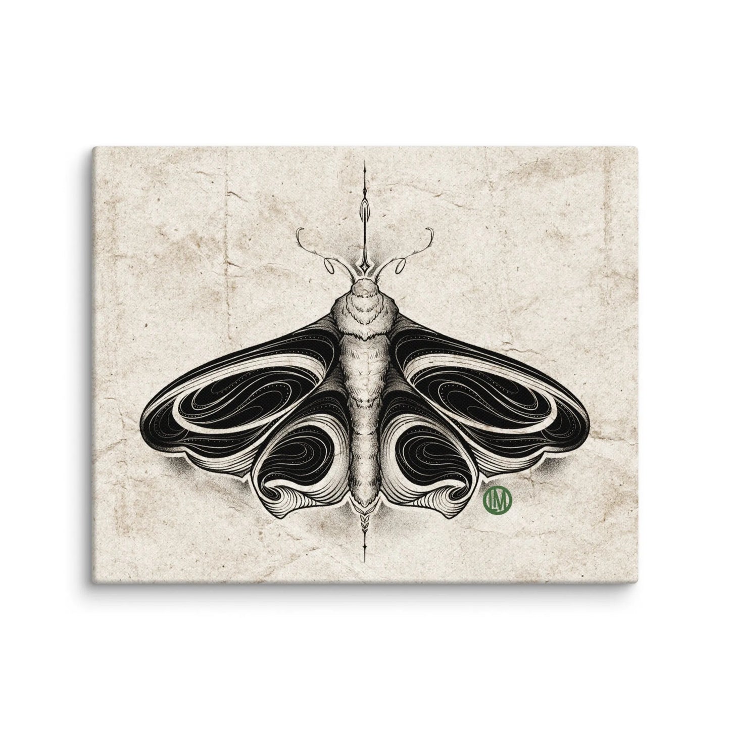 Windy Moth Art Print on Canvas, Rebel Girl Rampage, Posters, Prints, & Visual Artwork, Designs by Lindsey, Home