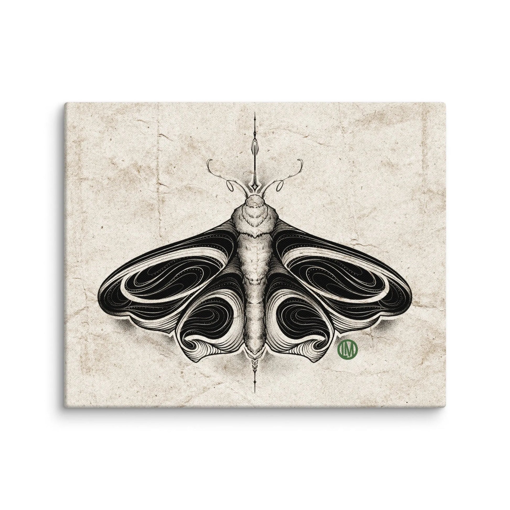 Windy Moth Art Print on Canvas, Rebel Girl Rampage, Posters, Prints, & Visual Artwork, Designs by Lindsey, Home