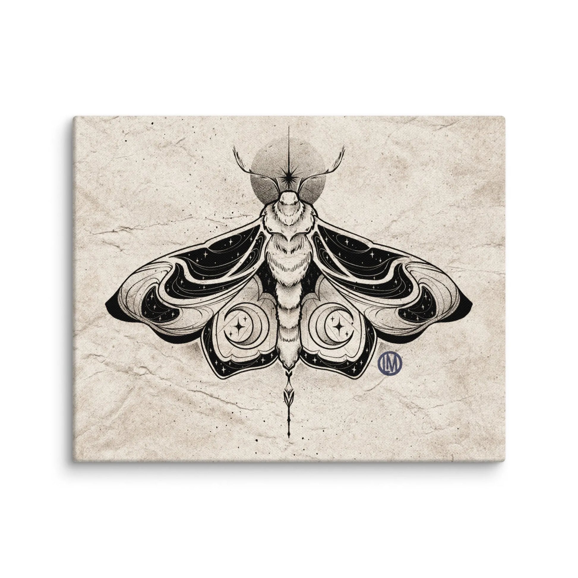 Stellar Moth Art Print on Canvas, Rebel Girl Rampage, Posters, Prints, & Visual Artwork, Designs by Lindsey, Home