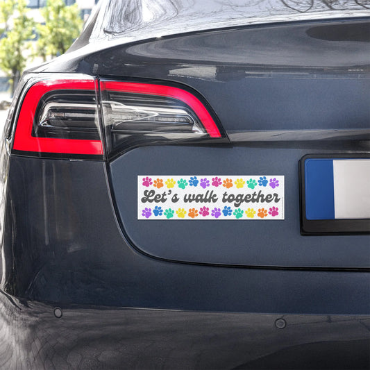 Walk Together Car Magnet, Paw Prints, Pets, Adopt Don’t Shop, Rebel Girl Rampage