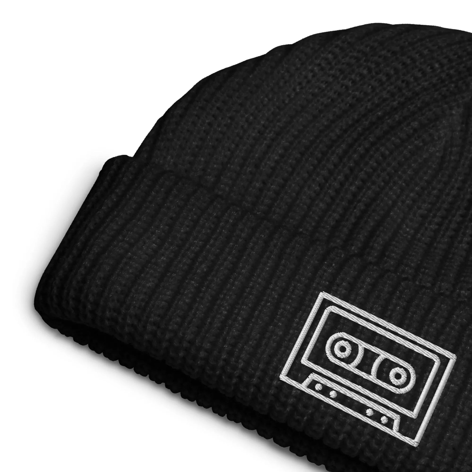 Cassette Tape Embroidered Beanie Gen X Winter Hat Retro Style Rebel Girl Rampage