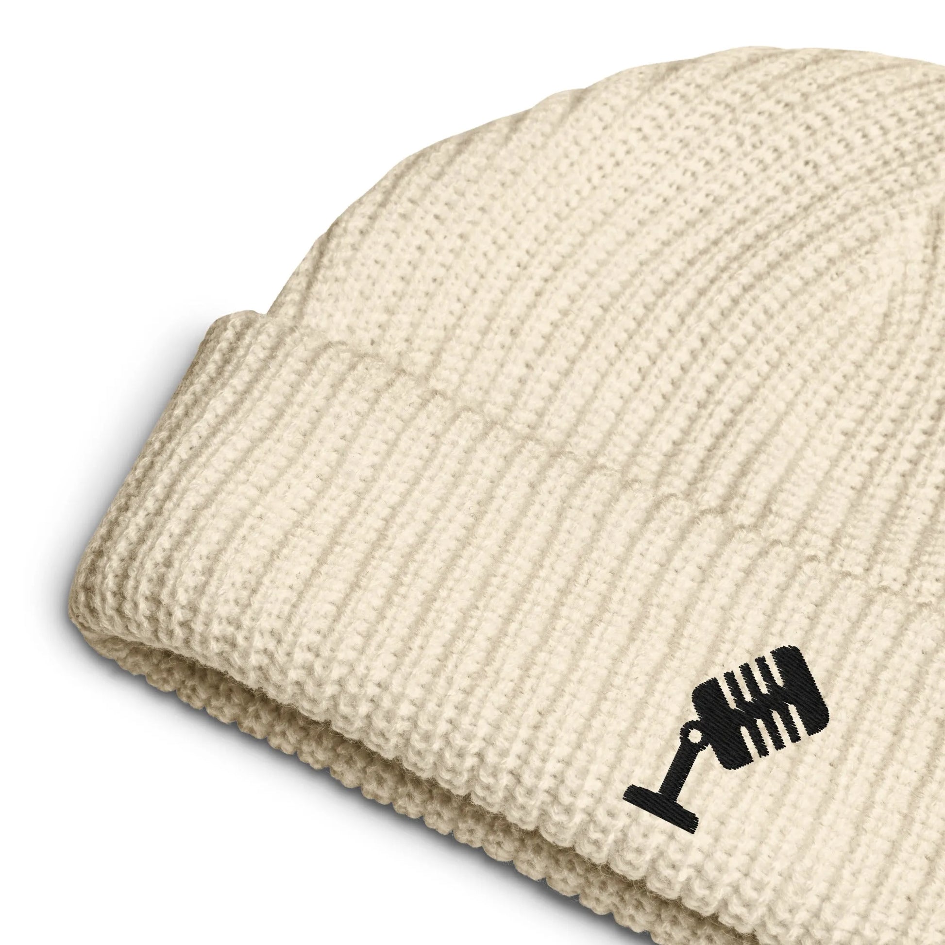 Retro VIntage Microphone Embroidered knit Fisherman Beanie winter hat by Rebel Girl Rampage