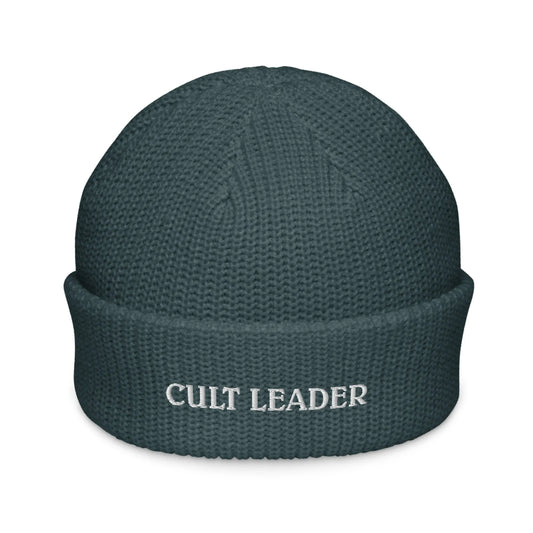 Cult Leader embroidered beanie, winter hat, spooky season, Rebel Girl Rampage