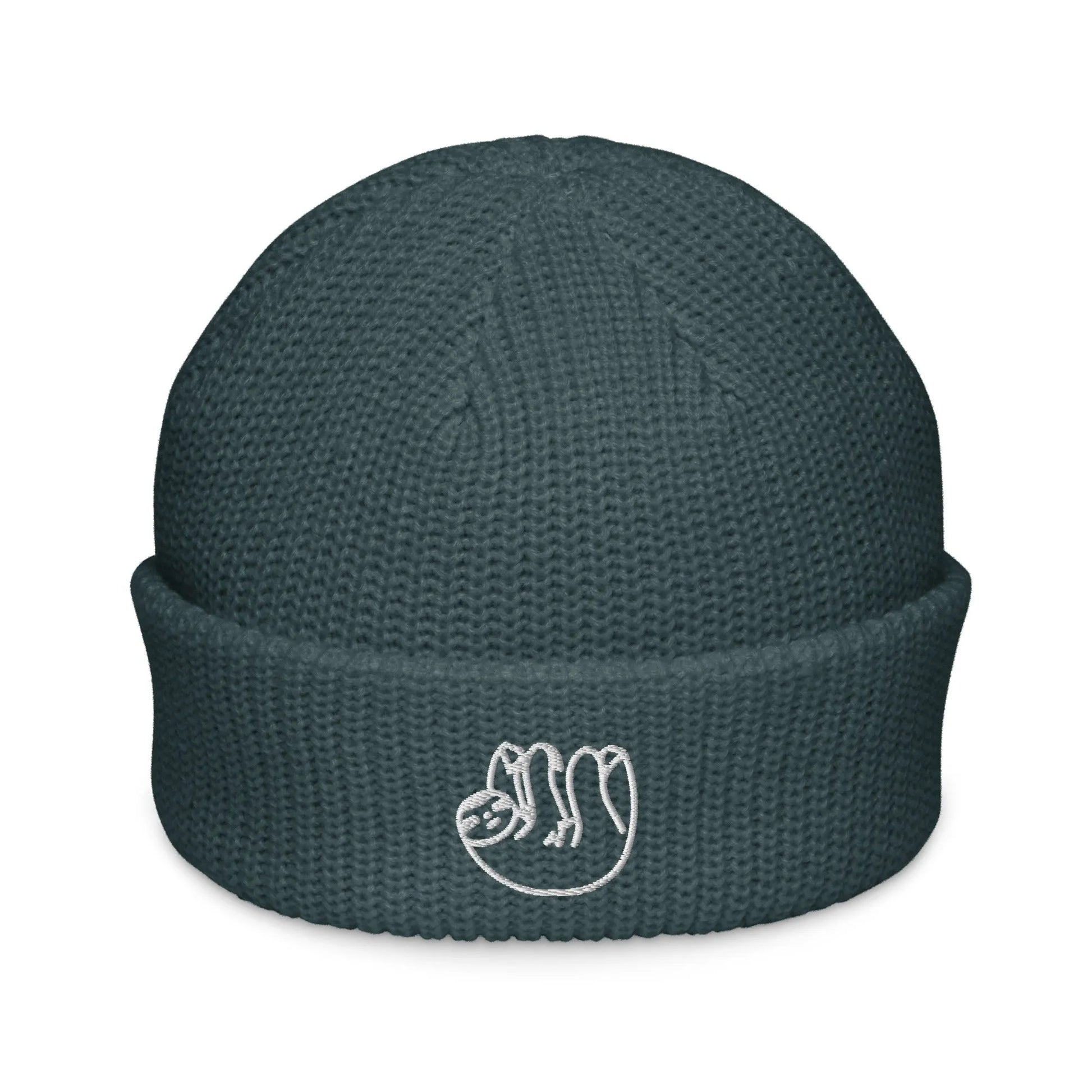 Sloth Exotic Animal embroidered winter hat fisherman beanie by Rebel Girl Rampage