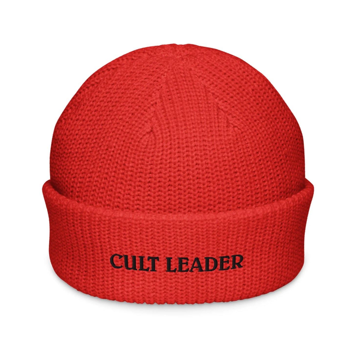 Cult Leader embroidered beanie, winter hat, spooky season, Rebel Girl Rampage
