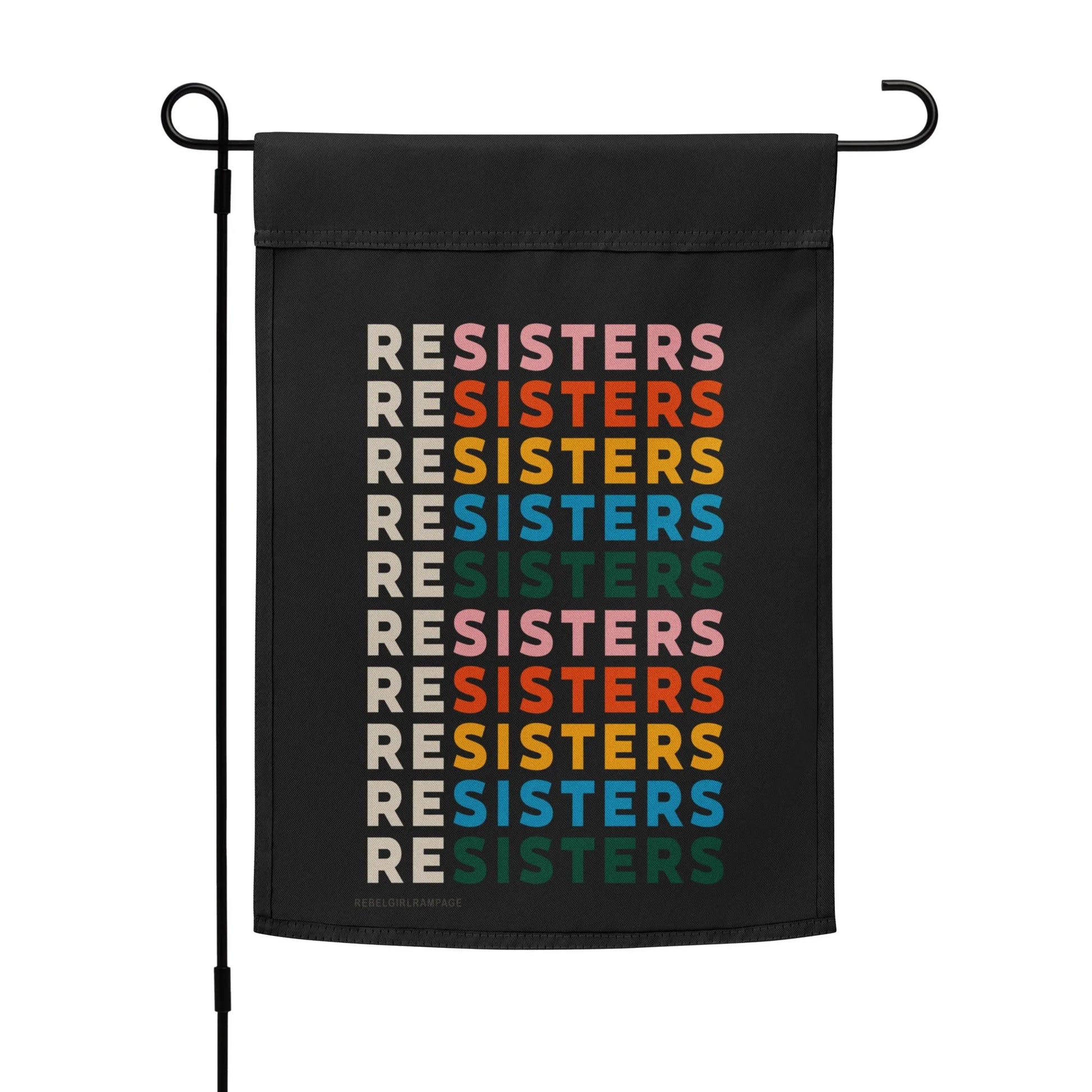 resister sisters garden flag, feminism, girl power, women's rights, protest, rebellion, Rebel Girl Rampage