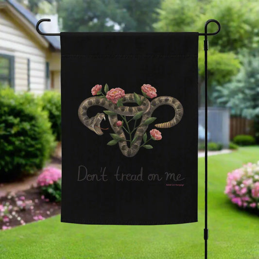 Don’t Tread On Me Uterus Women’s Reproductive Rights Garden Flag, Home Decor, Rattlesnakes and Roses Texas Feminist Art, Rebel Girl Rampage