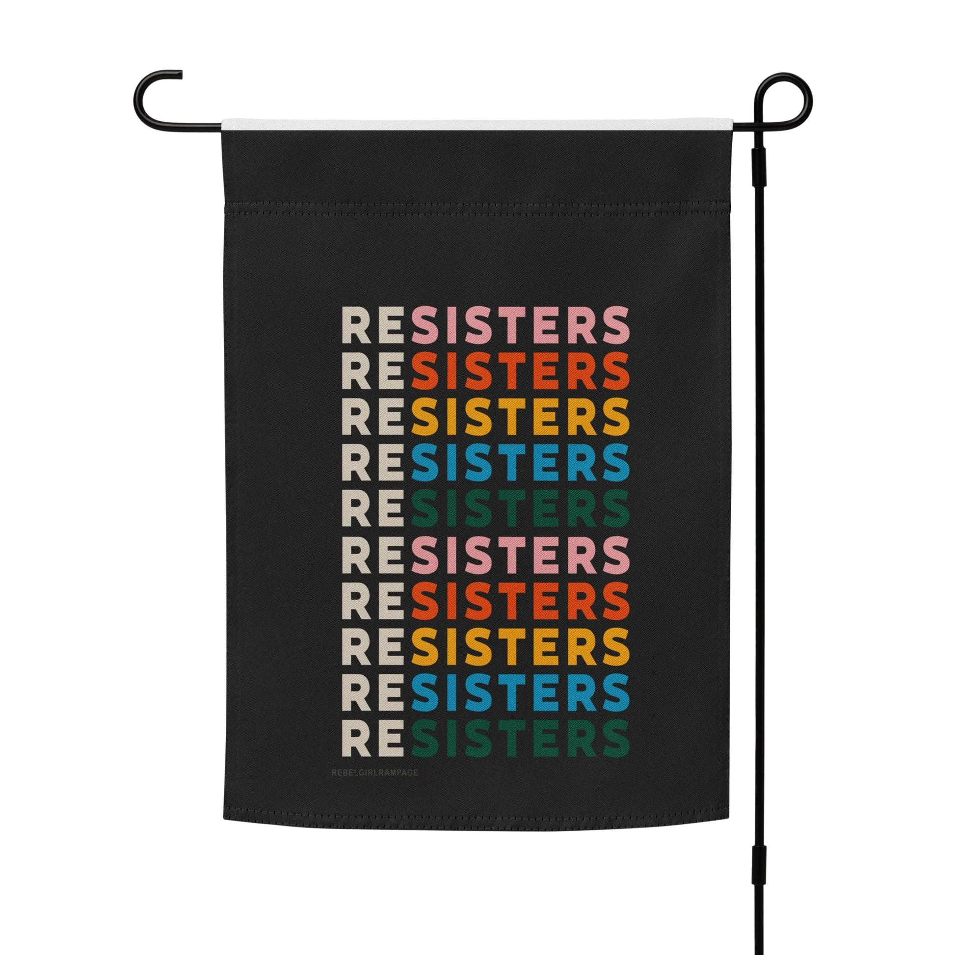 resister sisters garden flag, feminism, girl power, women's rights, protest, rebellion, Rebel Girl Rampage