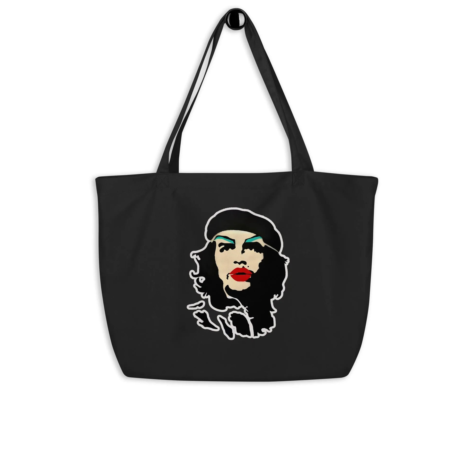 Revolution Slay Ché Guevara Stencil Graffiti Art Large Cotton Canvas Reusable Tote Bag Rebel Girl Rampage