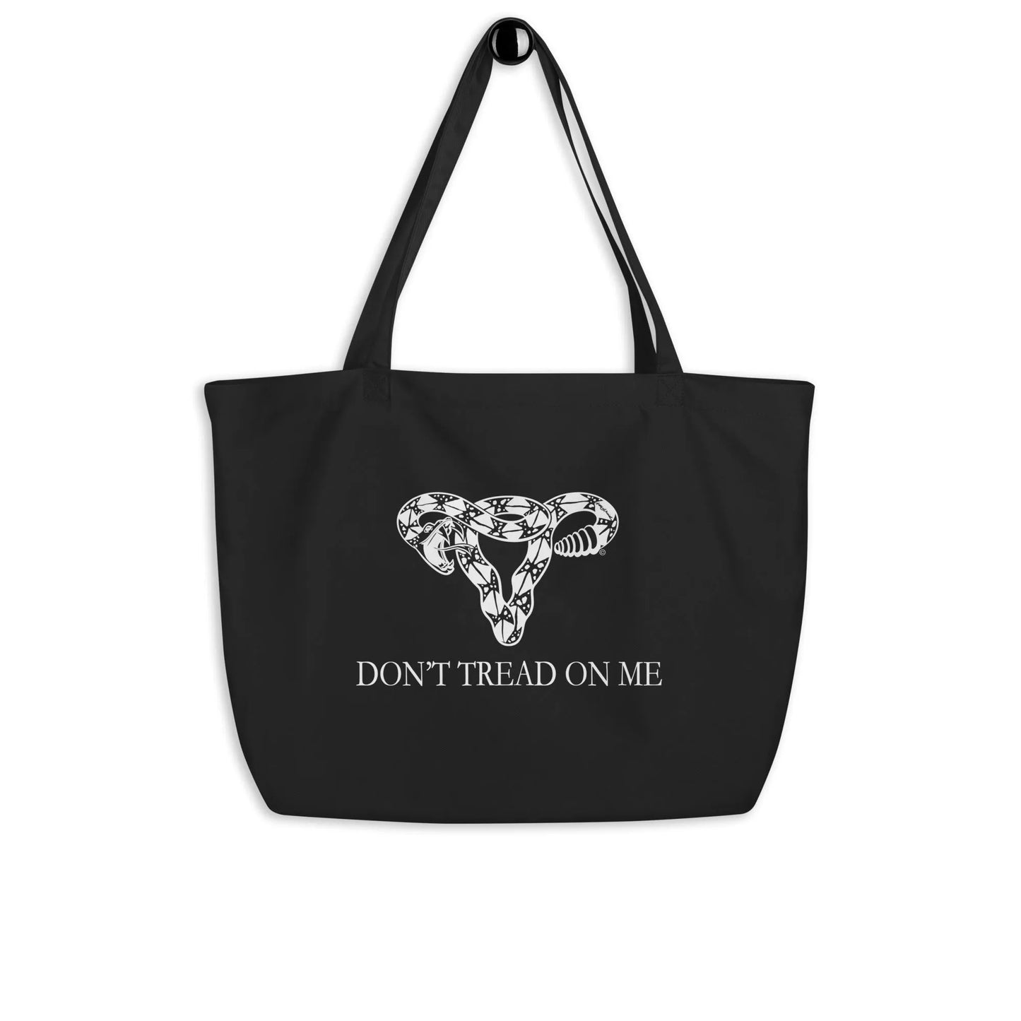 Don’t Tread On Me Pro Choice Women’s Rights Snake Uterus Heavy Cotton Canvas Eco Tote Bag Rebel Girl Rampage