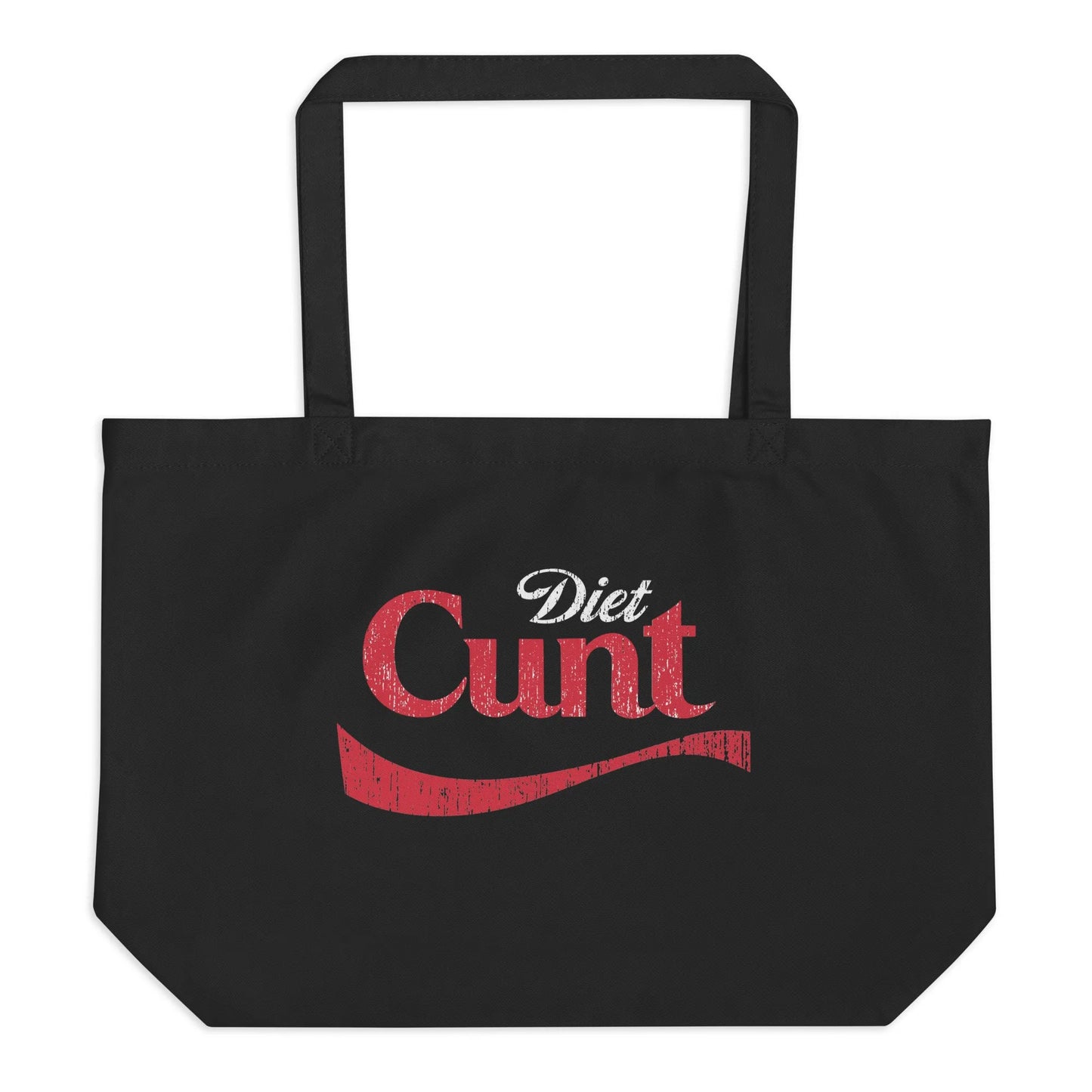 Diet Cunt Large Heavy Canvas shopping market Tote Humor Parody Rebel Girl Rampage