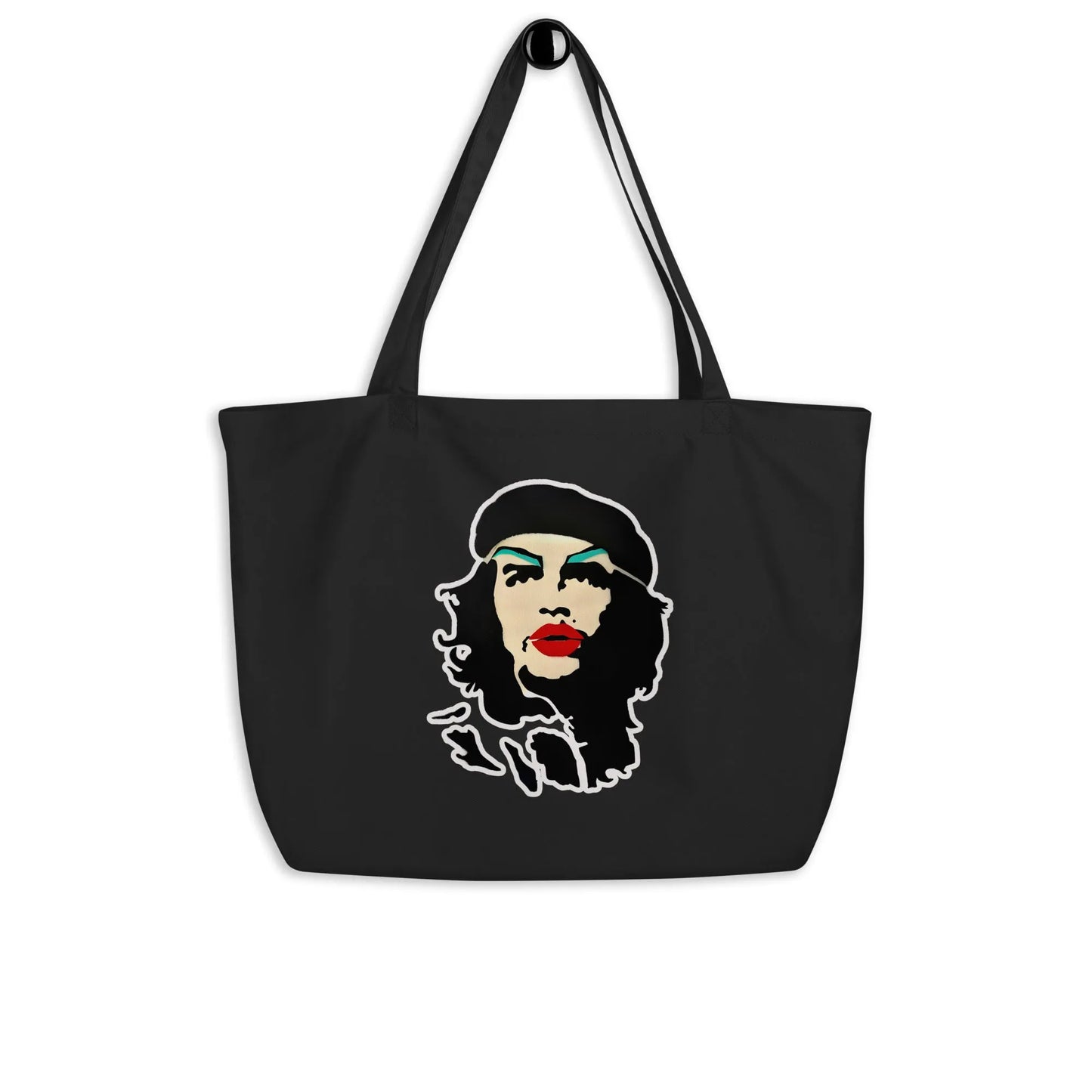 Revolution Slay Ché Guevara Stencil Graffiti Art Large Cotton Canvas Reusable Tote Bag Rebel Girl Rampage