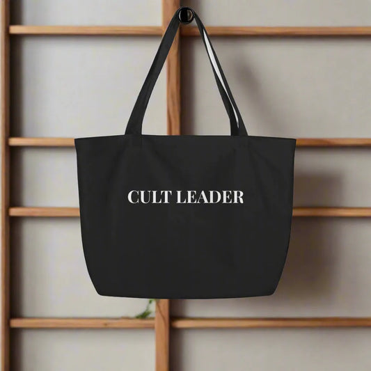 Cult Leader Large Heavy canvas eco friendly reusable beach tote market bag, Rebel Girl Rampage