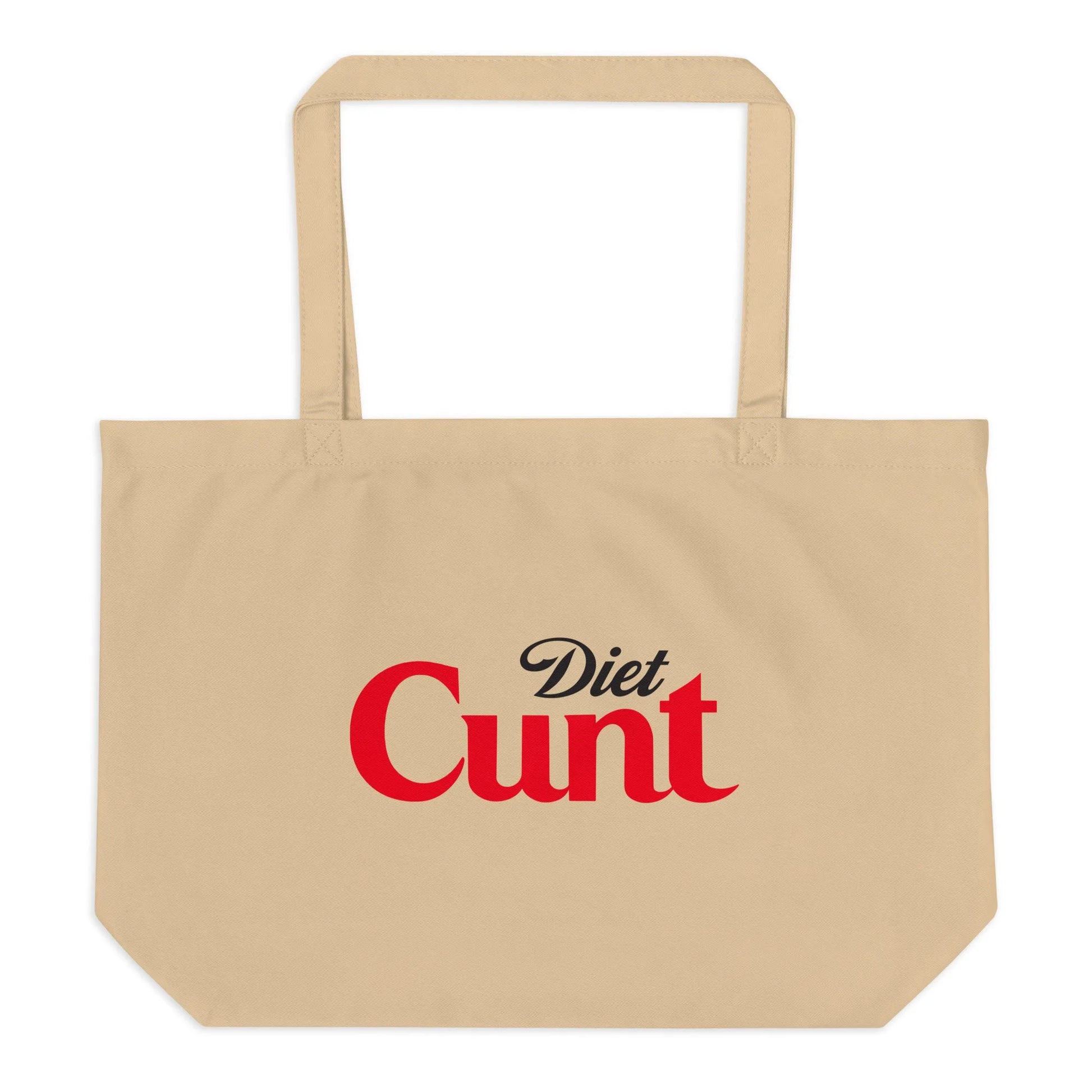 Diet Cunt Large Heavy Canvas shopping market Tote Humor Parody Rebel Girl Rampage