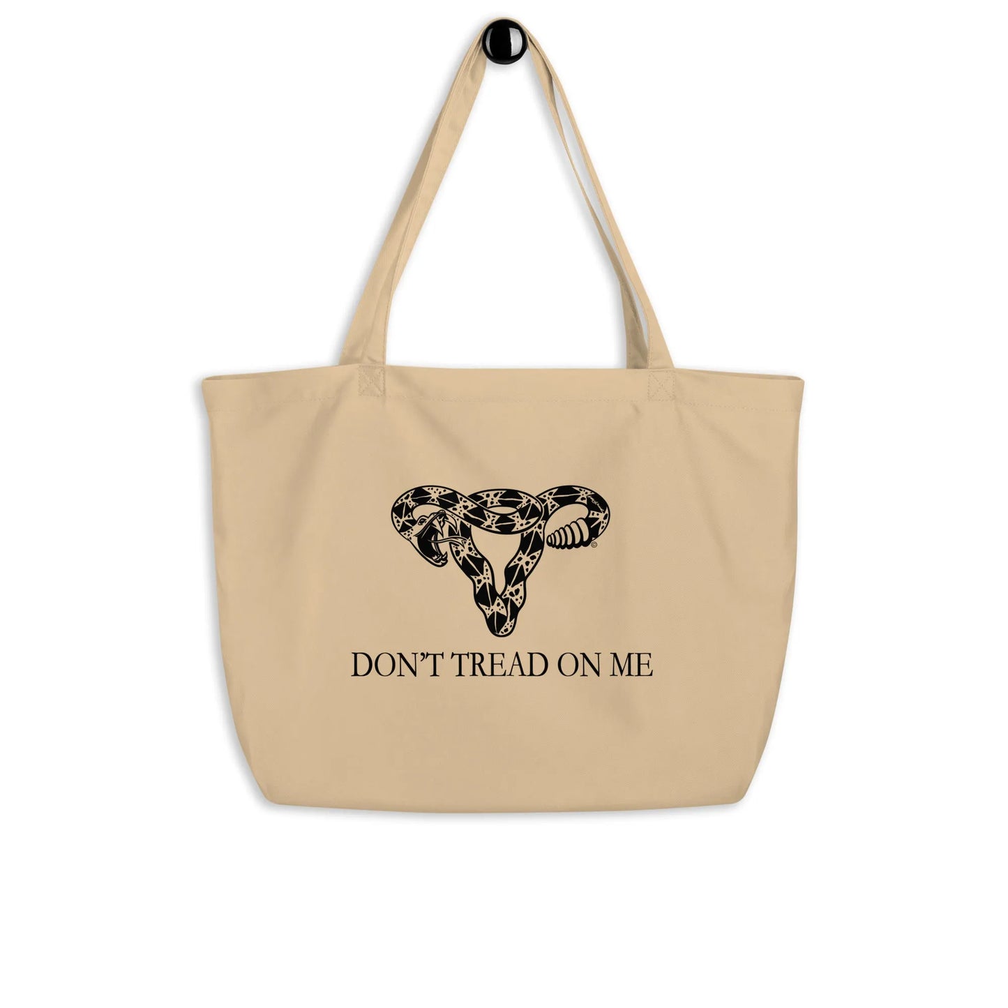 Don’t Tread On Me Gadsden Uterus Heavy Cotton Canvas Eco Tote Bag Rebel Girl Rampage