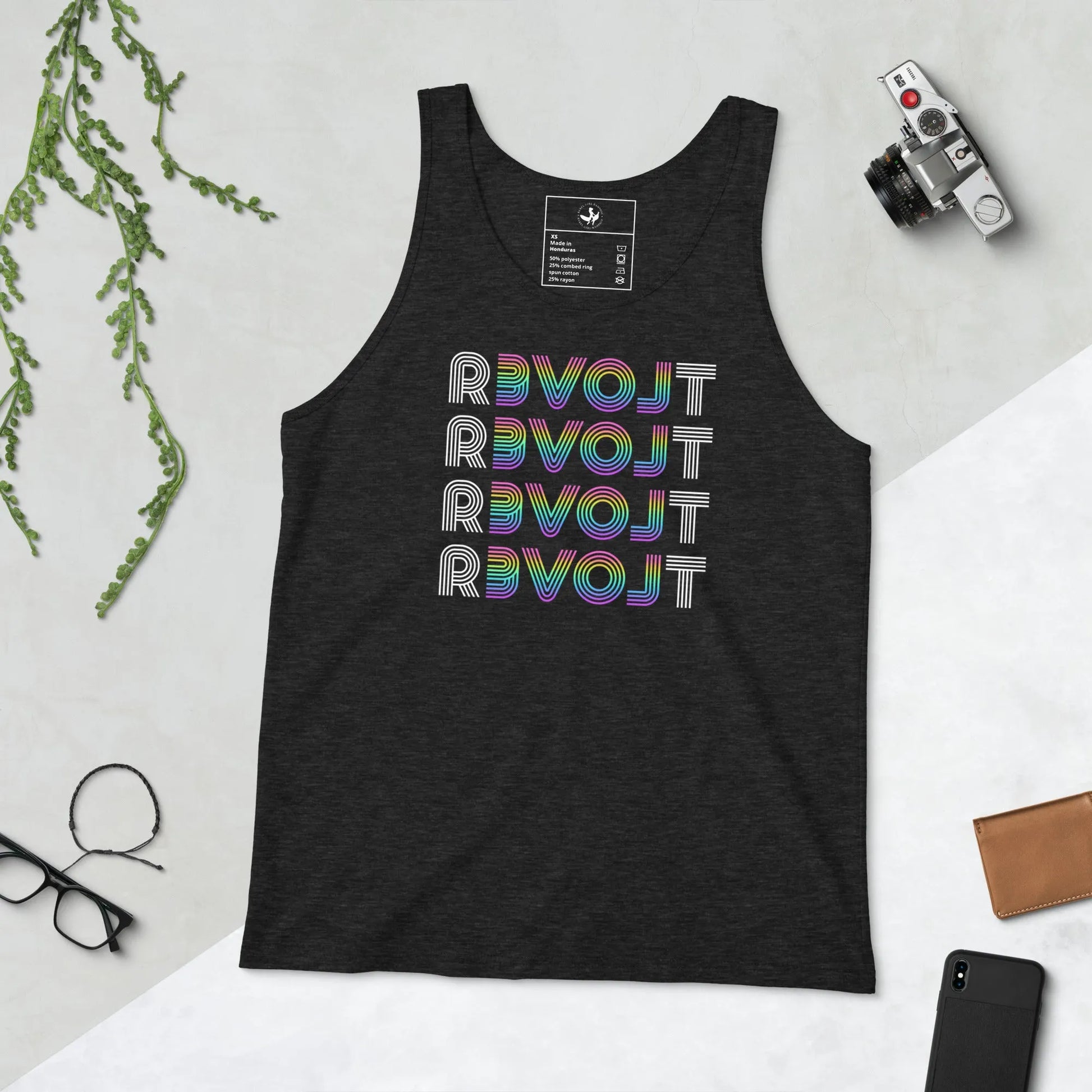 Revolt Disco Men’s Tank Top,  80s, 90s, LGBTQ Pride, Dancing, Rebel Girl Rampage 