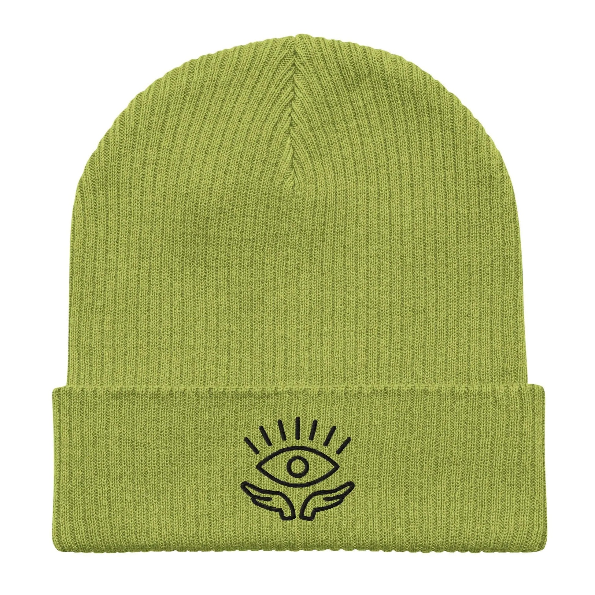 Evil Eye Organic Ribbed Beanie, cozy and fun, Rebel Girl Rampage