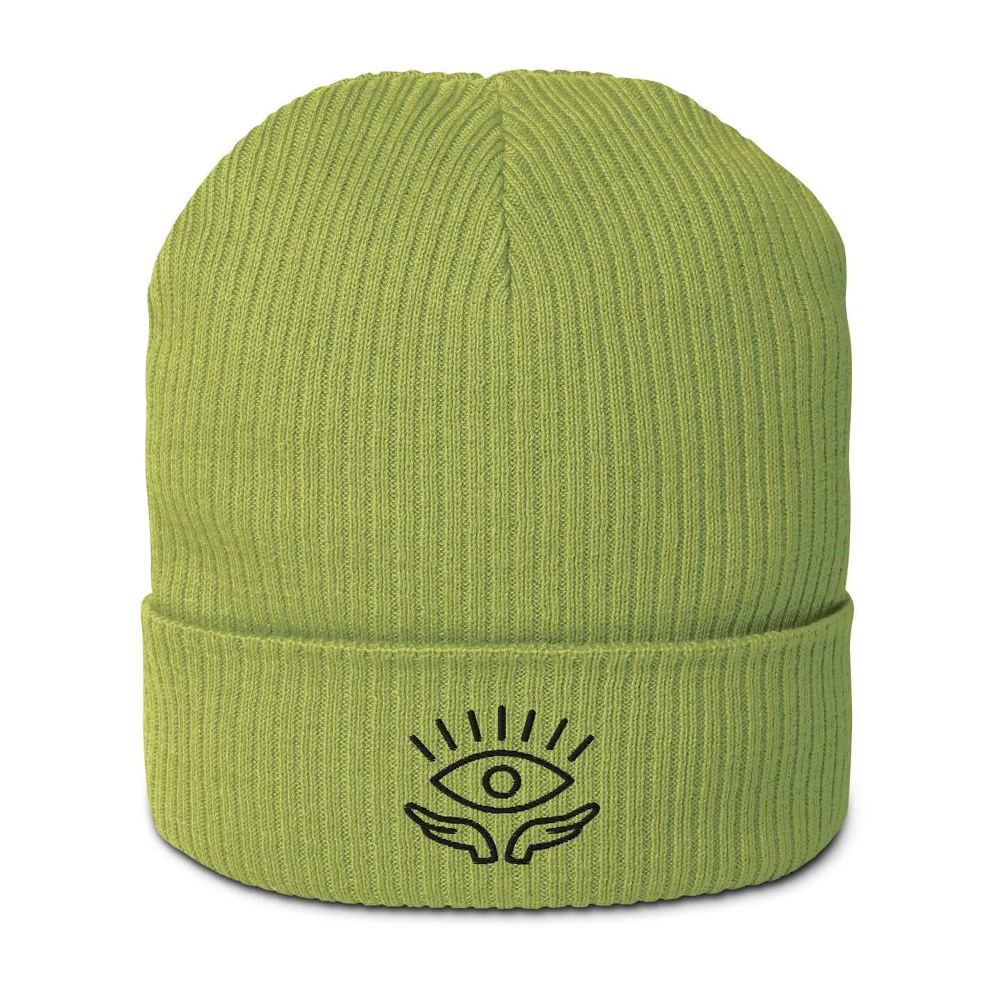 Evil Eye Organic Ribbed Beanie, cozy and fun, Rebel Girl Rampage