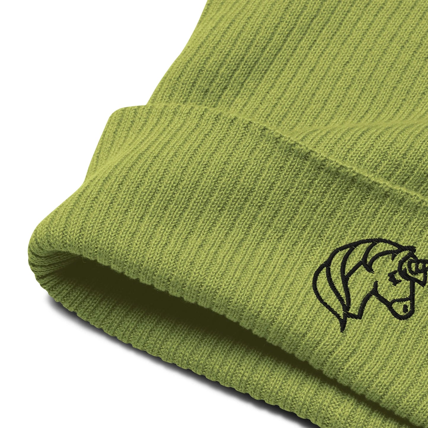 Embroidered unicorn art on an organic beanie, whimsical, magical, fun, Rebel Girl Rampage