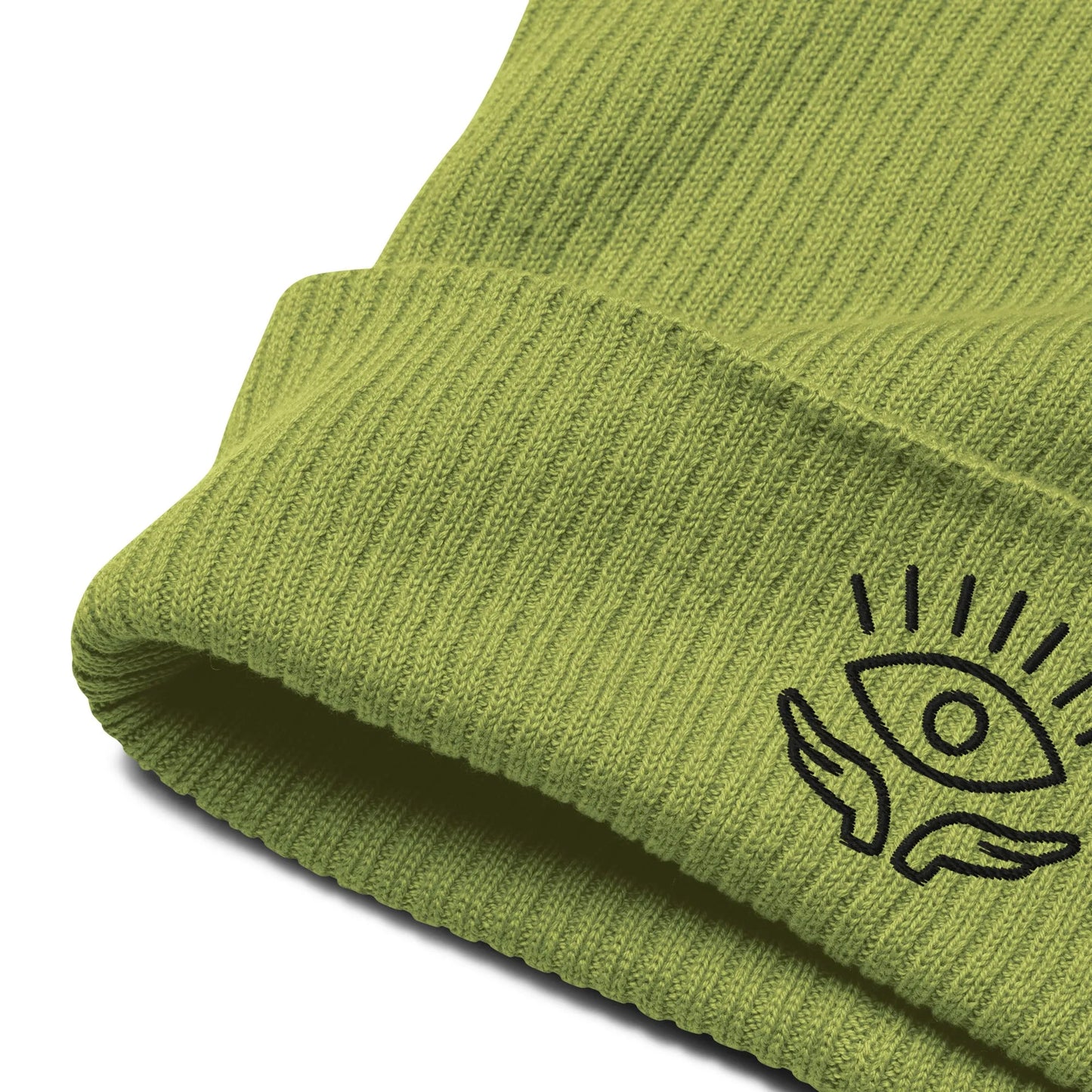 Evil Eye Organic Ribbed Beanie, cozy and fun, Rebel Girl Rampage
