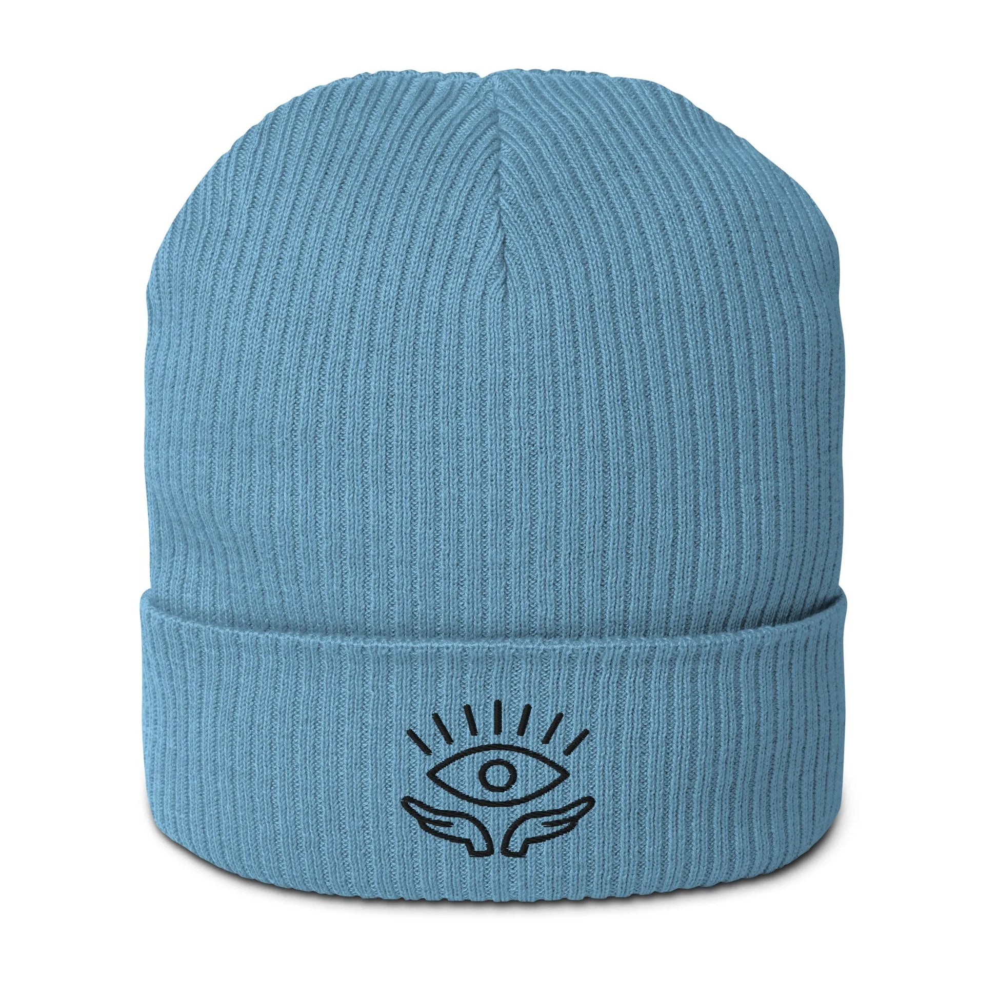 Evil Eye Organic Ribbed Beanie, cozy and fun, Rebel Girl Rampage
