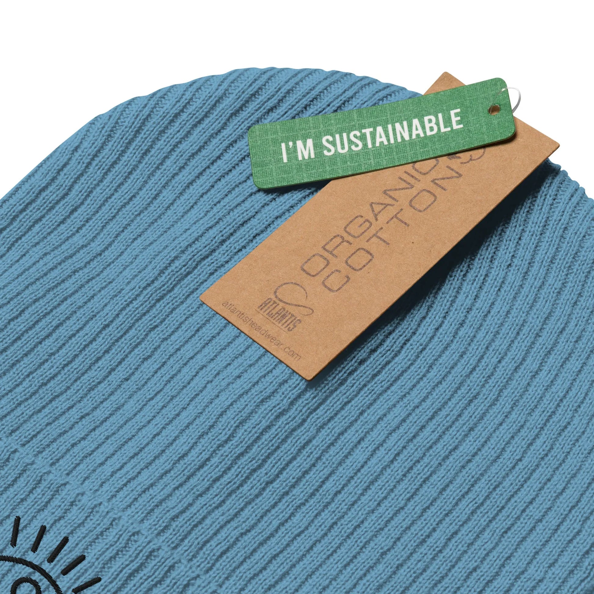 Evil Eye Organic Ribbed Beanie, cozy and fun, Rebel Girl Rampage