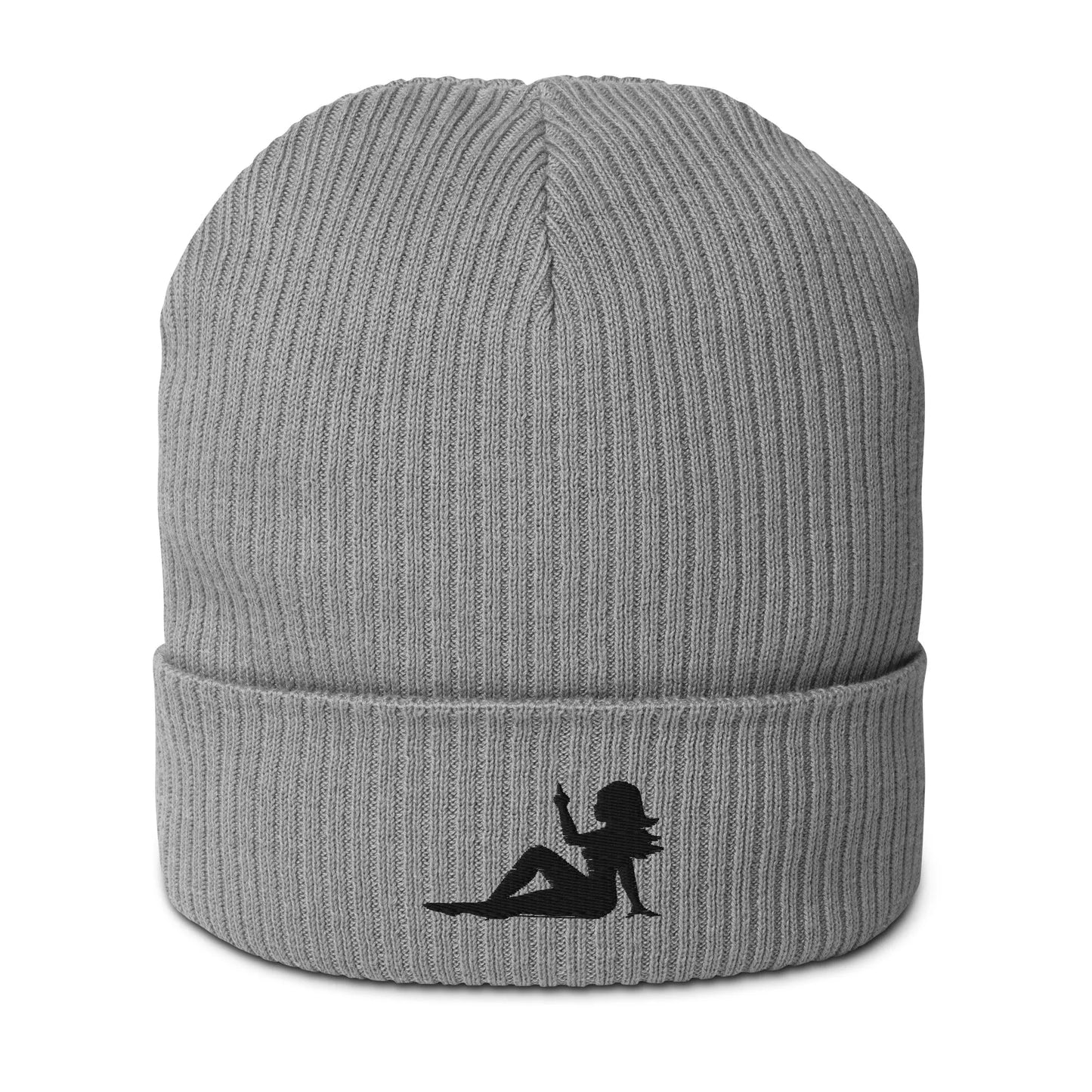 Mud Flap Chick Middle Finger F You organic eco friendly sustainable women empowerment beanie winter hat