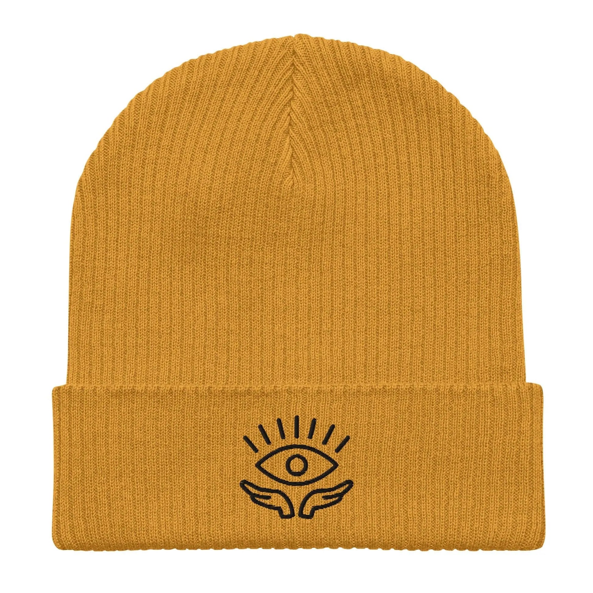 Evil Eye Organic Ribbed Beanie, cozy and fun, Rebel Girl Rampage