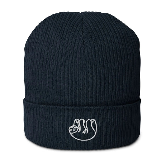 Sloth Organic Ribbed Beanie, cute, animal lover, Rebel Girl Rampage