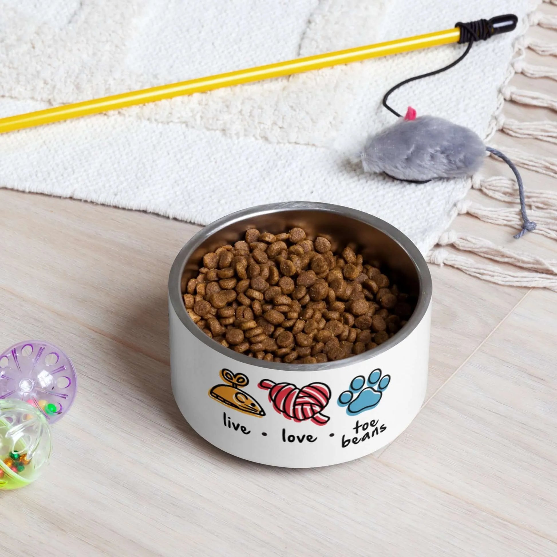 Live Love Toe Beans Cat Food Bowl